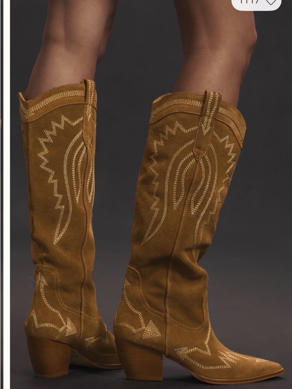 Matisse Tan Suede Western Knee-High Boots